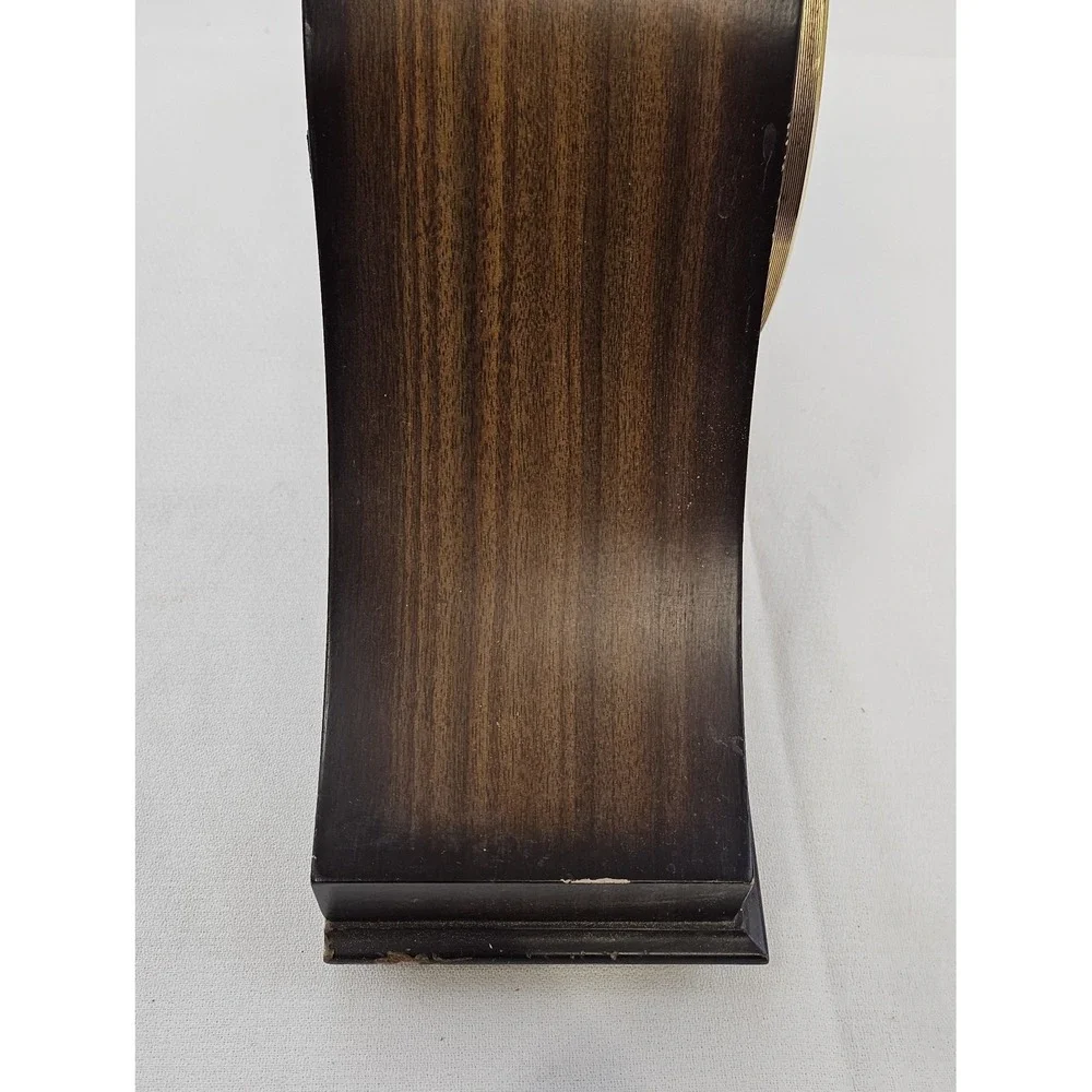 VTG Elgin Japan Wood Mantle Shelf Clock Quartz Large 17